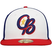 Casquette ajustée New Era blanche Kannapolis Cannon Ballers Authentic Collection Team Alternate 59FIFTY pour homme