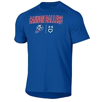 T-shirt technique Under Armour Royal Kannapolis Cannon Ballers pour homme