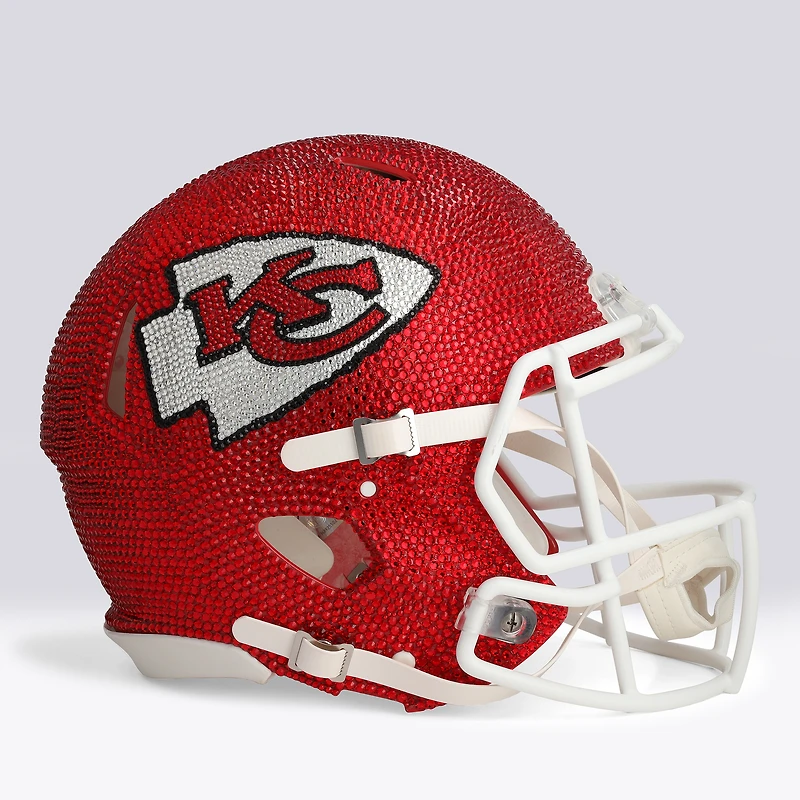 Kansas City Chiefs Riddell Revolution Speed Full-Size Authentic Football Helmet - Art by Rock On Sports