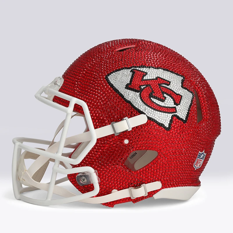 Kansas City Chiefs Riddell Revolution Speed Full-Size Authentic Football Helmet - Art by Rock On Sports