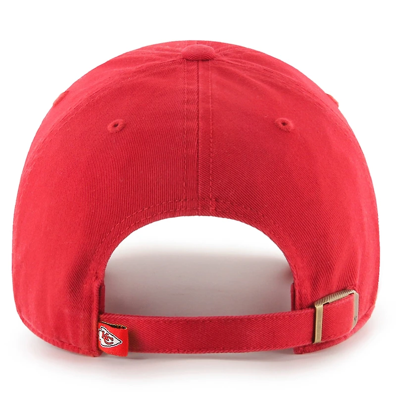 Casquette réglable Clean Up Kansas City Chiefs '47 Brand rouge