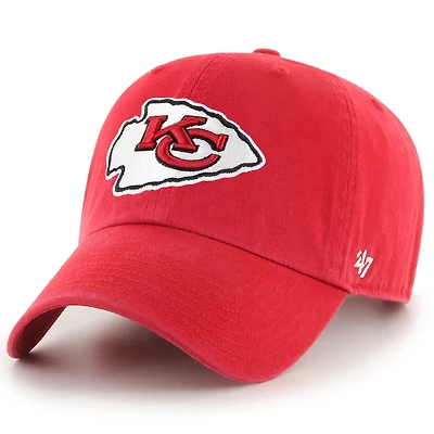 Casquette ajustable '47 Brand Kansas City Chiefs Clean Up - Rouge