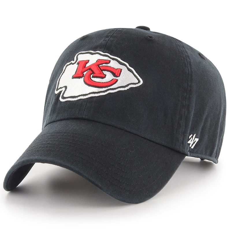 Casquette réglable New Clean Up des Chiefs de Kansas City '47 Brand - Noir