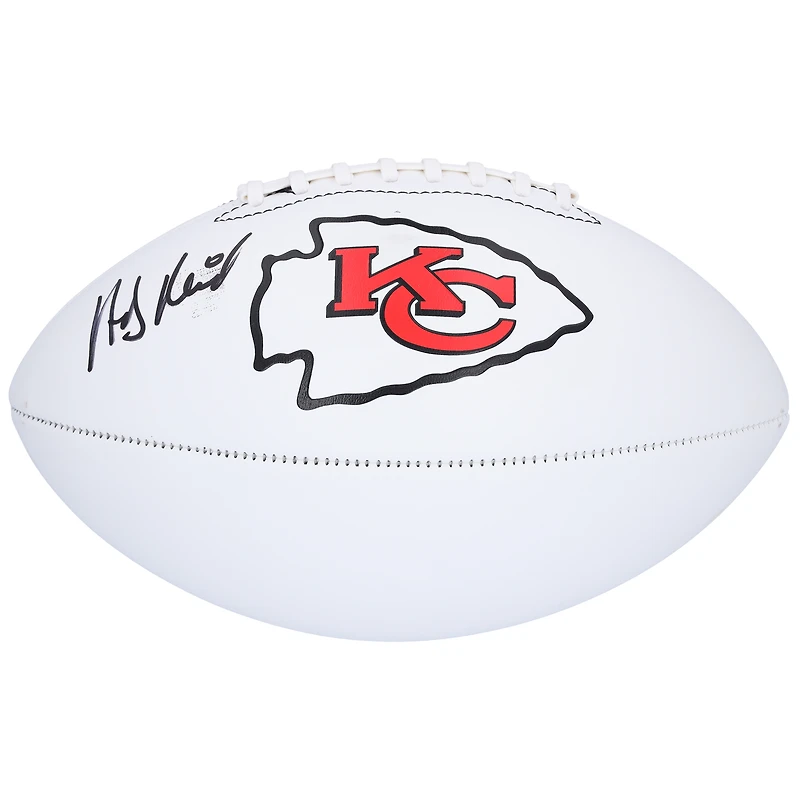 Ballon de football Franklin White Panel autographié par Andy Reid, Kansas City Chiefs