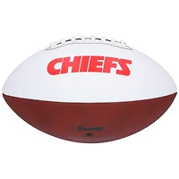 Ballon de football Franklin White Panel autographié par Andy Reid, Kansas City Chiefs