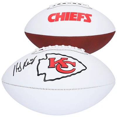 Ballon de football Franklin White Panel autographié par Andy Reid, Kansas City Chiefs