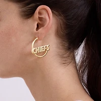 Boucles d'oreilles créoles BaubleBar avec logo des Chiefs de Kansas City