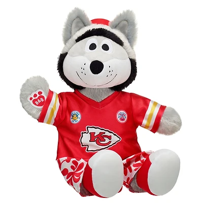 Mascotte en peluche K.C. Wolf des Chiefs de Kansas City de Build-A-Bear
