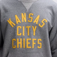 Fanatics Athletic Heather Gray Kansas City Chiefs IconicFleece Pocket Sweatshirt