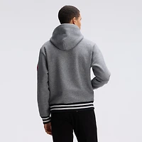 Fanatics Athletic Heather Gray Kansas City Chiefs IconicFleece Tipped Hoodie