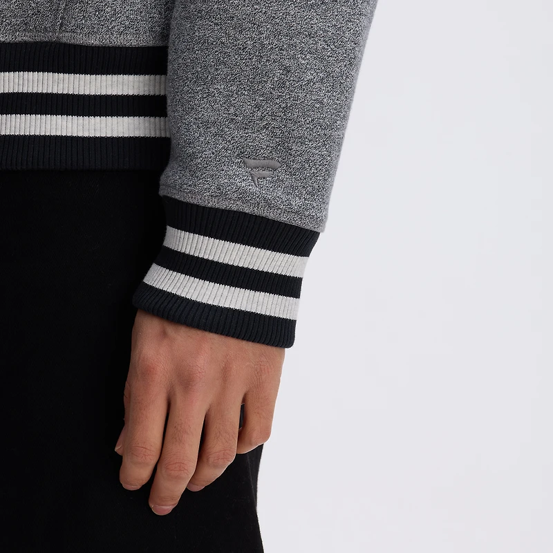 Fanatics Athletic Heather Gray Kansas City Chiefs IconicFleece Tipped Hoodie