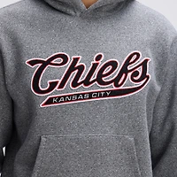 Sweat à capuche Fanatics Athletic Heather Gray Kansas City Chiefs Iconic bords en polaire