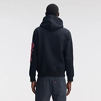 Sweat à capuche Letterman en polaire emblématique des Chiefs de Kansas City, noir, Fanatics