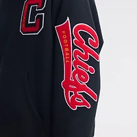 Sweat à capuche Letterman en polaire emblématique des Chiefs de Kansas City, noir, Fanatics