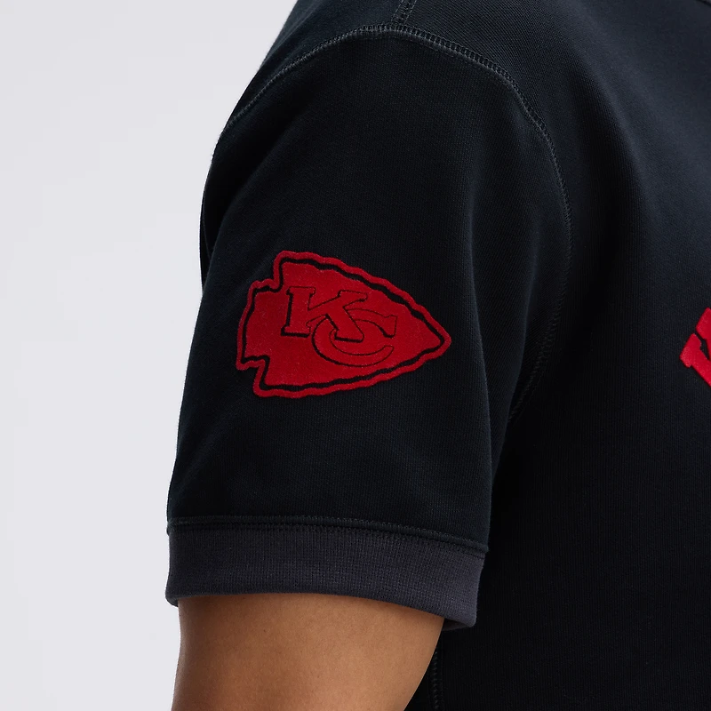 Sweat-shirt à manches courtes Fanatics Black Kansas City Chiefs IconicFleece