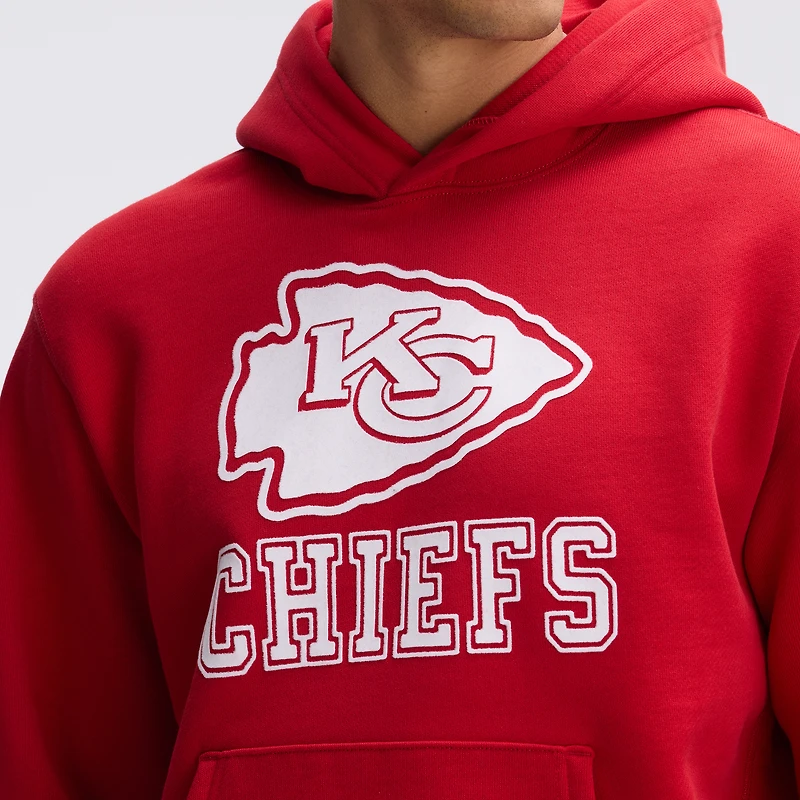 Fanatics Red Kansas City Chiefs IconicFleece Flocked Hoodie