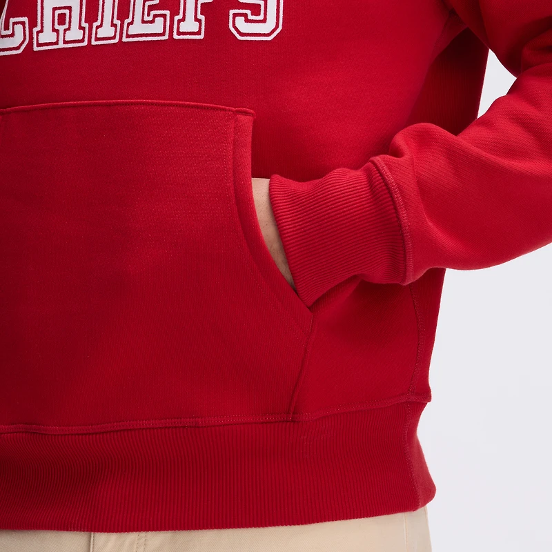 Fanatics Red Kansas City Chiefs IconicFleece Flocked Hoodie