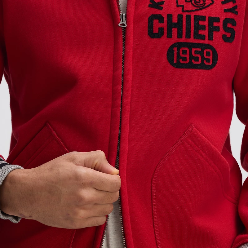 Fanatics Red Kansas City Chiefs IconicFleece Full-Zip Jacket