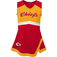 Girls Infant Red Kansas City Chiefs Cheer Captain Jumper Dress