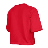 T-shirt boxy rouge à paillettes pour fille New Era des Kansas City Chiefs