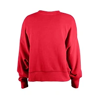 Girl's New Era Red Kansas City Chiefs Flip Sequin Sweatshirt