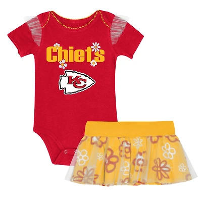 Ensemble body et jupe rouge Kansas City Chiefs My Team Rocks pour nouveau-né fille
