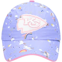Casquette réglable Clean Up Purple Kansas City Chiefs Unicorn '47 pour fille d'âge préscolaire