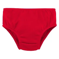 Ensemble deux pièces avec bloomer rouge de pom-pom girl des Kansas City Chiefs pour petites filles d'âge préscolaire