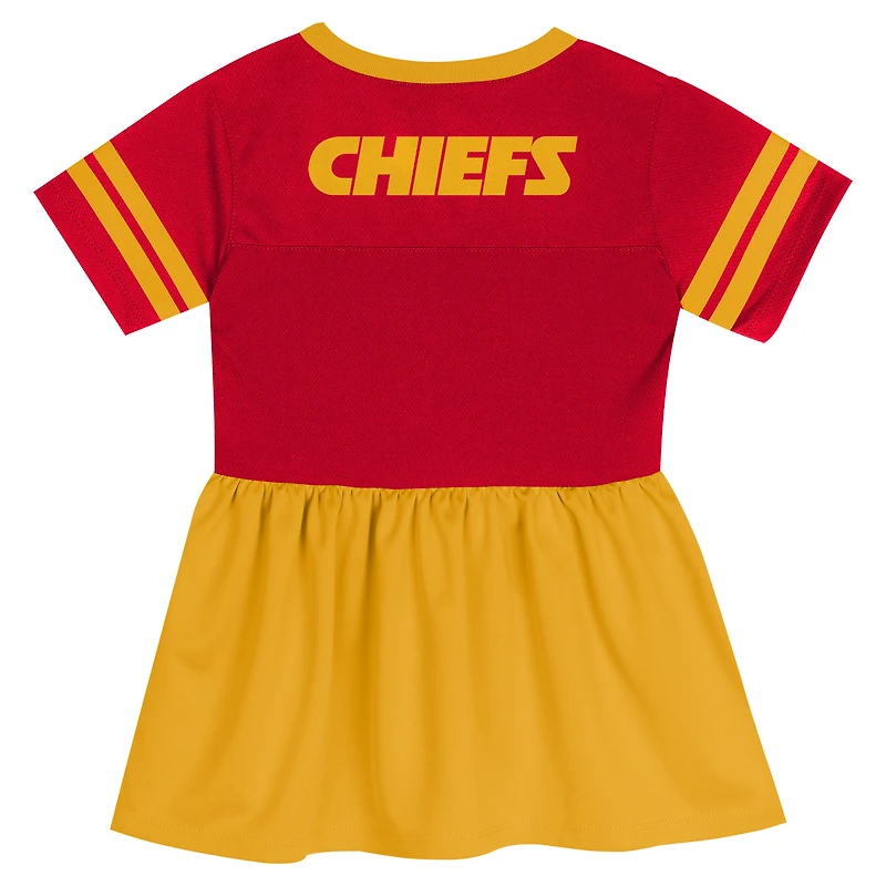 Robe en jersey rouge à la mode Kansas City Chiefs Stadium Lights pour filles
