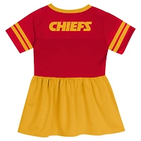 Robe en jersey rouge à la mode Kansas City Chiefs Stadium Lights pour filles