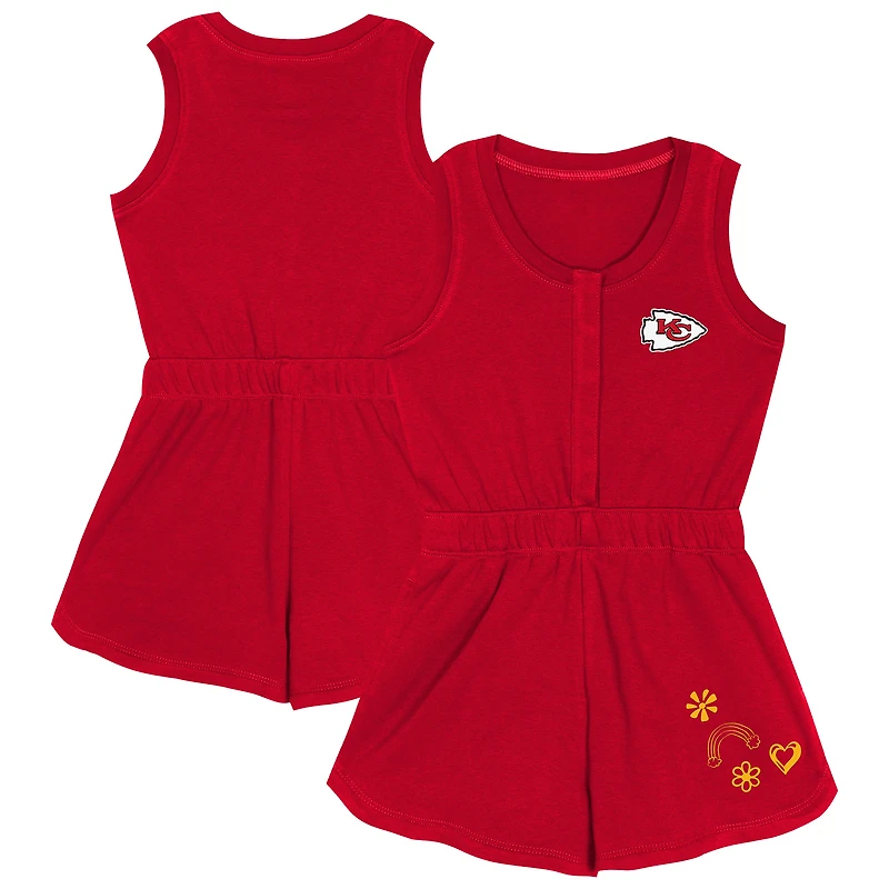 Girls Toddler Red Kansas City Chiefs Super Girl Romper