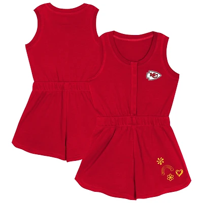 Girls Toddler Red Kansas City Chiefs Super Girl Romper