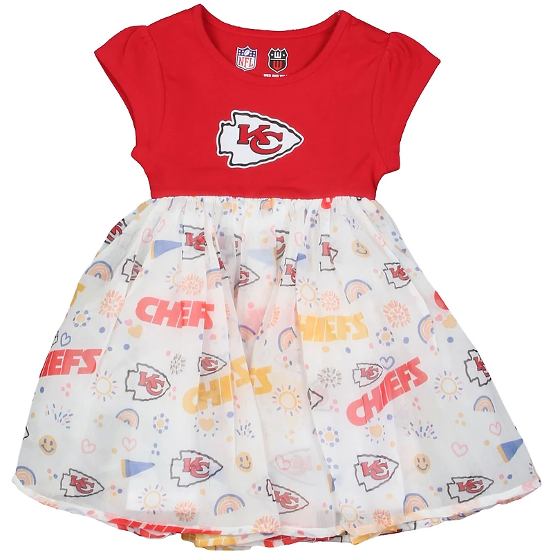 Girls Toddler Wes & Willy Red Kansas City Chiefs Princess Dress