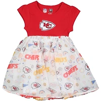 Girls Toddler Wes & Willy Red Kansas City Chiefs Princess Dress
