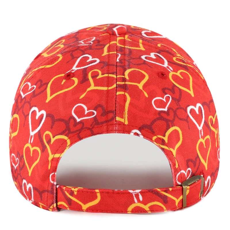 Girls Youth '47 Red Kansas City Chiefs Mural Clean Up Adjustable Hat