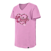 Girls Youth New Era Pink Kansas City Chiefs Flip Sequins V-Neck T-Shirt