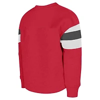 Sweat-shirt à paillettes blocs de couleurs pour filles New Era Red Kansas City Chiefs