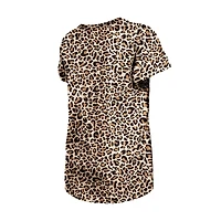 Girls Youth New Era  Tan Kansas City Chiefs Mom & Me Leopard T-Shirt