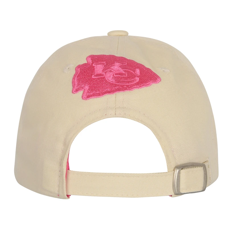 Casquette ajustable Blitz des Chiefs de Kansas City pour filles Outerstuff Cream