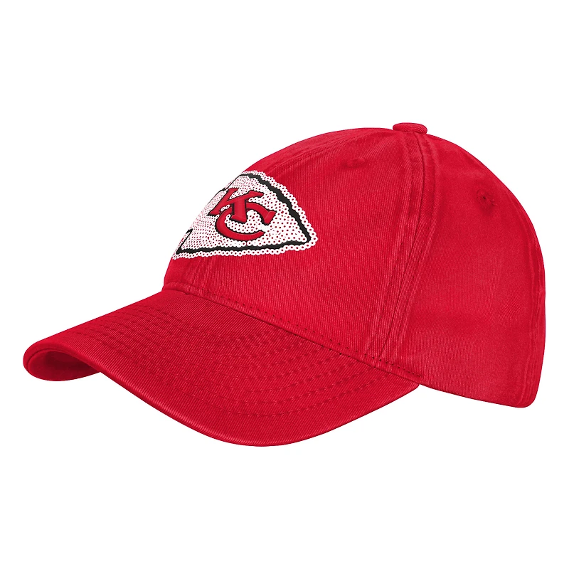 Casquette ajustable rouge Kansas City Chiefs Gridiron pour jeunes filles Outerstuff
