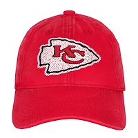 Girls Youth Outerstuff Red Kansas City Chiefs Gridiron Adjustable Hat