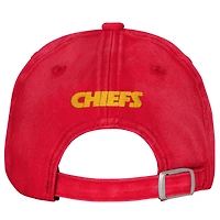 Girls Youth Outerstuff Red Kansas City Chiefs Gridiron Adjustable Hat
