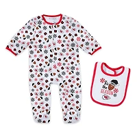 Infant & Newborn WEAR by Erin Andrews Kansas City Chiefs Holiday Full-Zip Sleeper Bib Set