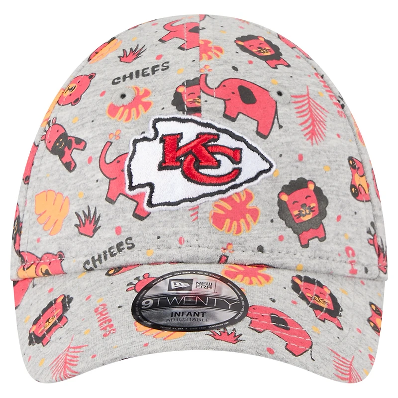 Casquette ajustable 9TWENTY grise pour bébé New Era des Kansas City Chiefs