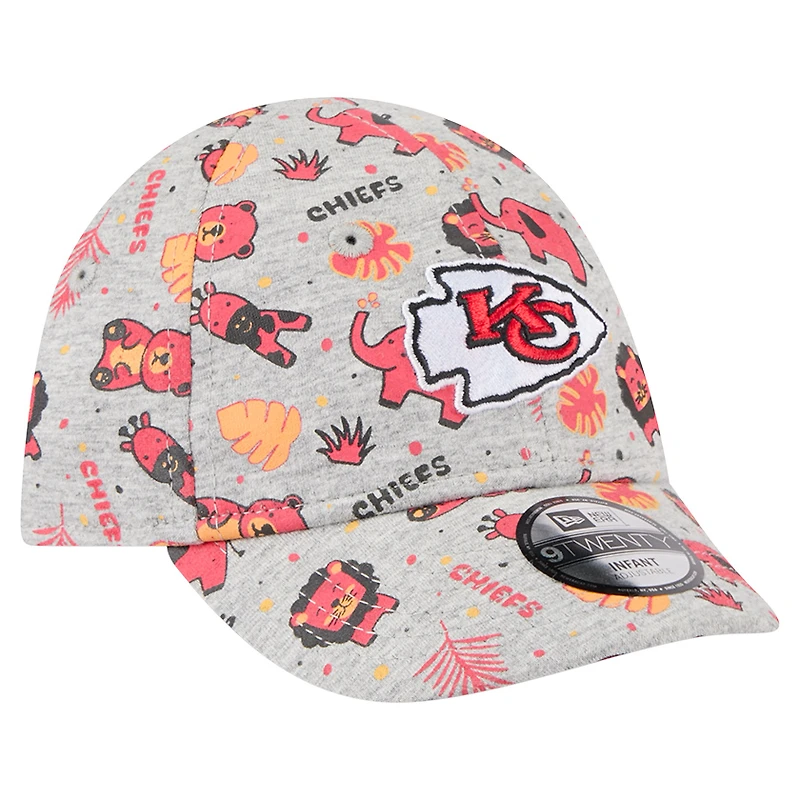 Casquette ajustable 9TWENTY grise pour bébé New Era des Kansas City Chiefs