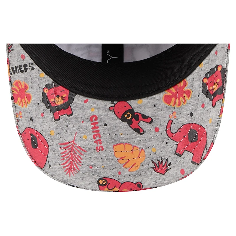 Casquette ajustable 9TWENTY grise pour bébé New Era des Kansas City Chiefs