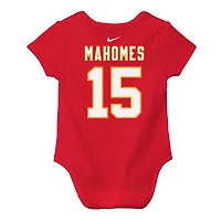 Infant Nike Patrick Mahomes Red Kansas City Chiefs Name & Number Bodysuit