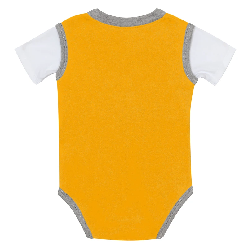 Infant Outerstuff  Gold/Heather Gray Kansas City Chiefs Two-Piece Jersey Bodysuit & Pants Set