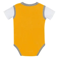 Infant Outerstuff  Gold/Heather Gray Kansas City Chiefs Two-Piece Jersey Bodysuit & Pants Set