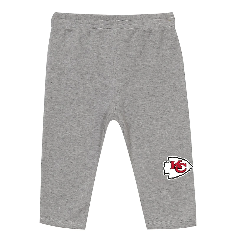 Infant Outerstuff  Gold/Heather Gray Kansas City Chiefs Two-Piece Jersey Bodysuit & Pants Set